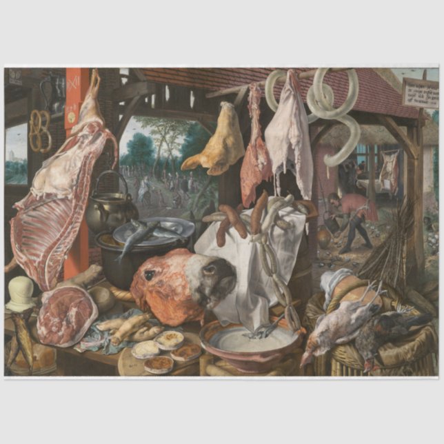 Papel De Seda Carnicero (por Pieter Aertsen) (Anverso)