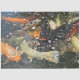 Papel De Seda Carpa japonesa Koi Pescado Nadando