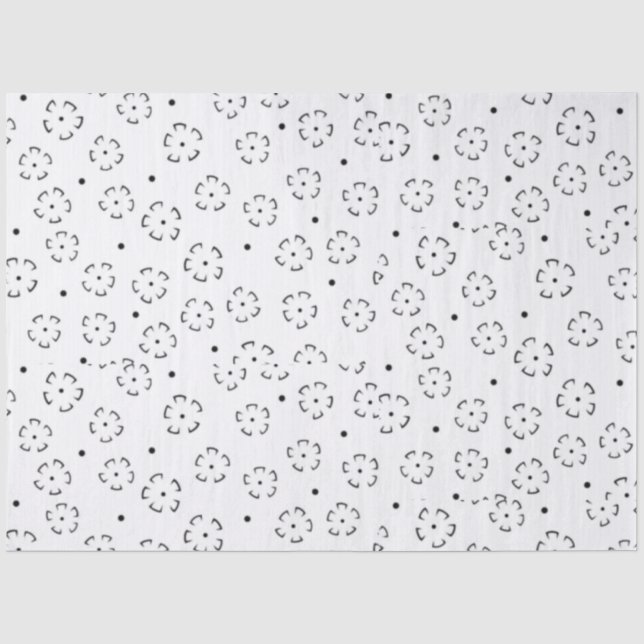 Papel De Seda Carpeta de cumpleaños con flores personalizadas (Anverso)