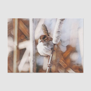 Papel De Seda Carpintero de Pantano Decoupage Acuarela