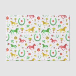 Papel De Seda Carreras de caballo Derby Day Fiesta patrón colori