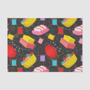Papel De Seda Carretes Hilos de Coser Alfileres Mantas Costurera
