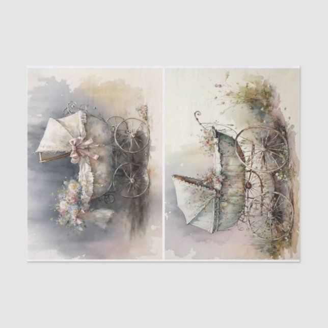 Papel De Seda Carrito para bebés (Anverso)