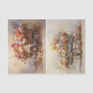 Papel De Seda Carro de flores