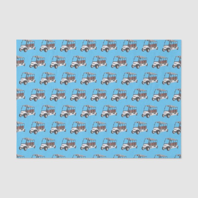 Papel De Seda Carro de golf / ilustracion personalizado de coche (Anverso)