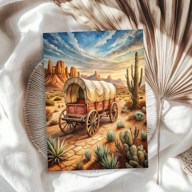 Papel De Seda Carro de madera de occidente en prairie silvestre  (Western old wooden cart in prairie wild west tissue paper)