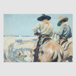 Papel De Seda Carro de Suministros Arte Occidental por NC Wyeth