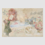 Papel De Seda "Carta a Santa" Vintage Christmas<br><div class="desc">"Carta a Santa" está diseñada a partir de una colección de imágenes antiguas de la siempre encantadora historia de una niñita escribiendo una carta a Santa Claus y llevándola inmediatamente a la caja postal. Santa comprueba su nombre en la lista "traviesa o agradable". En Navidades Eve está en sus renos,...</div>