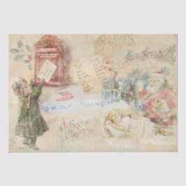 Papel De Seda "Carta a Santa" Vintage Christmas
