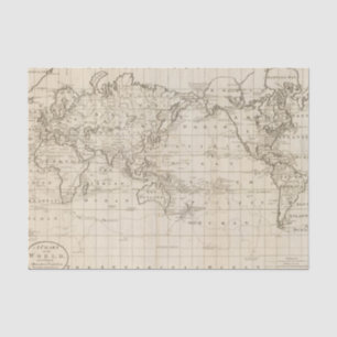 Papel De Seda Carta del mundo