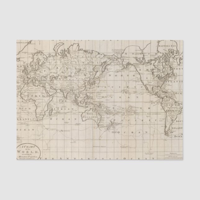 Papel De Seda Carta del mundo (Anverso)