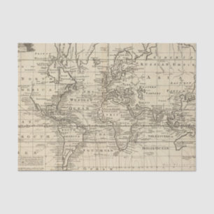 Papel De Seda Carta del mundo