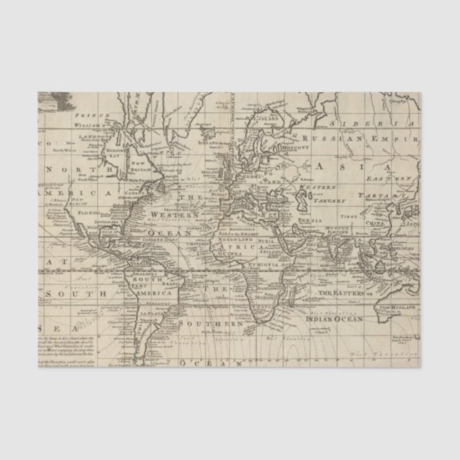 Papel De Seda Carta del mundo (Anverso)