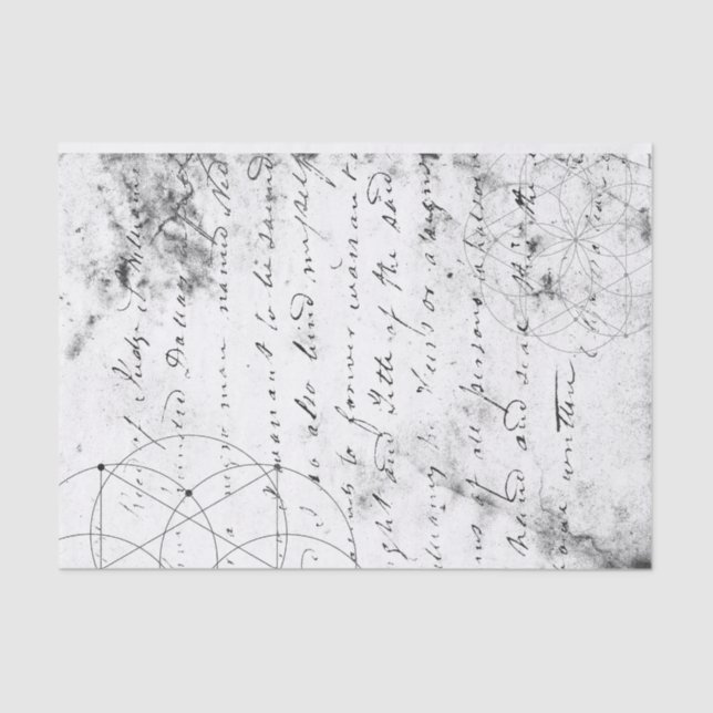 Papel De Seda Carta manuscrita de época (Anverso)