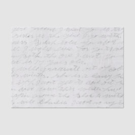 Papel De Seda Carta manuscrita en letra cursiva