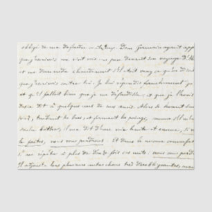 Papel De Seda Carta manuscrita vintage