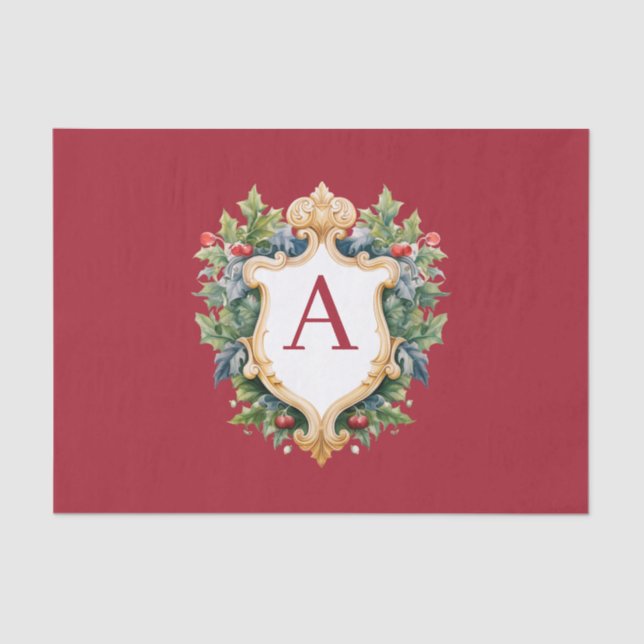 Papel De Seda Carta monográfica de Navidades elegantes (Anverso)