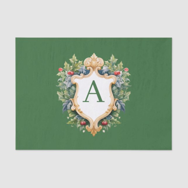 Papel De Seda Carta monográfica de Navidades elegantes (Anverso)