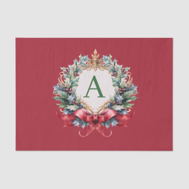 Papel De Seda Carta monográfica de Navidades elegantes (Anverso)