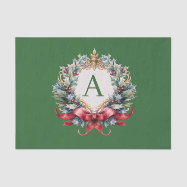 Papel De Seda Carta monográfica de Navidades elegantes (Anverso)