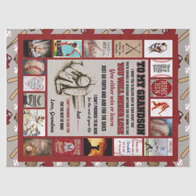 Papel De Seda Carta Personalizada A Mi Nieto, Abuela Amor (Anverso)