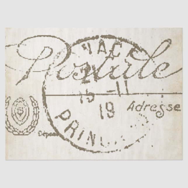 Papel De Seda Carte Postale Decoupage Francés Vintage (Anverso)