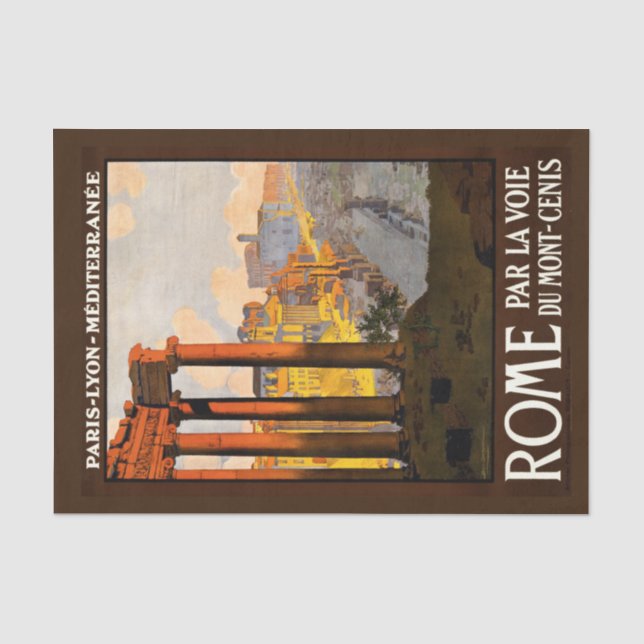 Papel De Seda Cartel de Roma sobre el tema (Anverso)