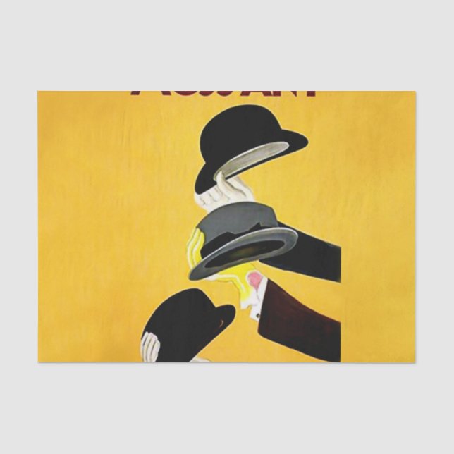 Papel De Seda Cartel publicitario de sombrero Mossant de Leonett (Anverso)