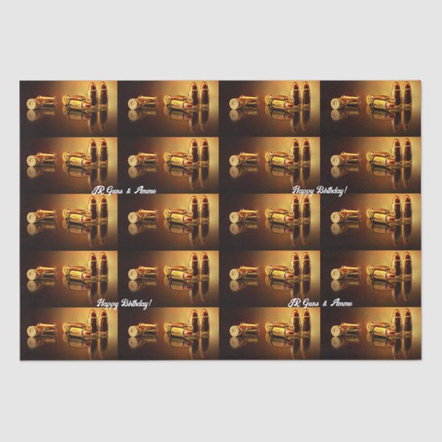 Papel De Seda Cartuchos dorados modernos (Anverso)