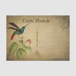 Papel De Seda Cartuja francesa postale Hummingbird