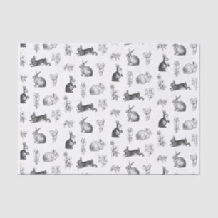 Papel De Seda Casa de campo moderna conejos de Pascua