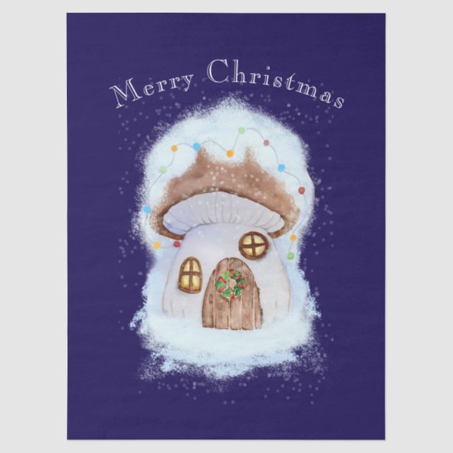 Papel De Seda casa de hada de Navidad (Anverso)