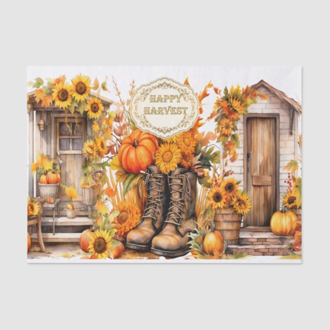 Papel De Seda Casa de otoño (Anverso)