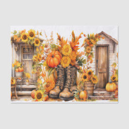 Papel De Seda Casa de otoño