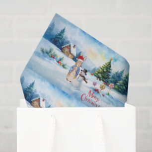 Papel De Seda Casa de pan de jengibre del conejo clásico