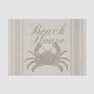 Papel De Seda Casa de playa cangrejo costa marino vintage