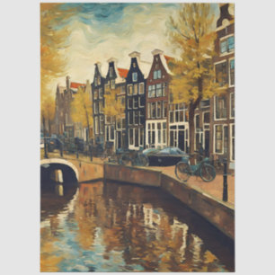 Papel De Seda Casa del Canal de Amsterdam Decoupage
