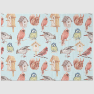 Papel De Seda Casa del cardenal elegante al estilo acuarela vint