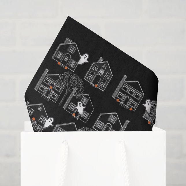 Papel De Seda Casa Embrujada de Halloween (Bolsa de regalo)