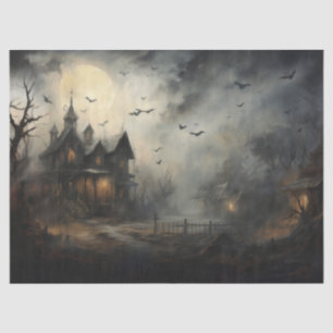 Papel De Seda Casa embrujada de Halloween espeluznante para deco