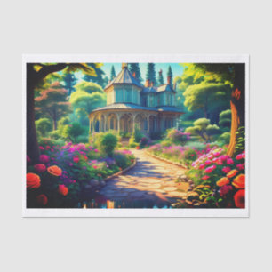 Papel De Seda Casa victoriana en los bosques