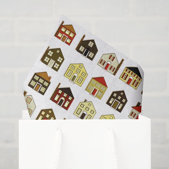 Papel De Seda Casas de bienes raíces (Bolsa de regalo)