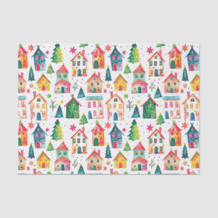Papel De Seda Casas de Navidades Cutos