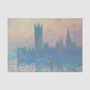 Papel De Seda Casas del Parlamento de Claude Monet Puesta de sol