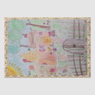 Papel De Seda Casas singulares cercadas