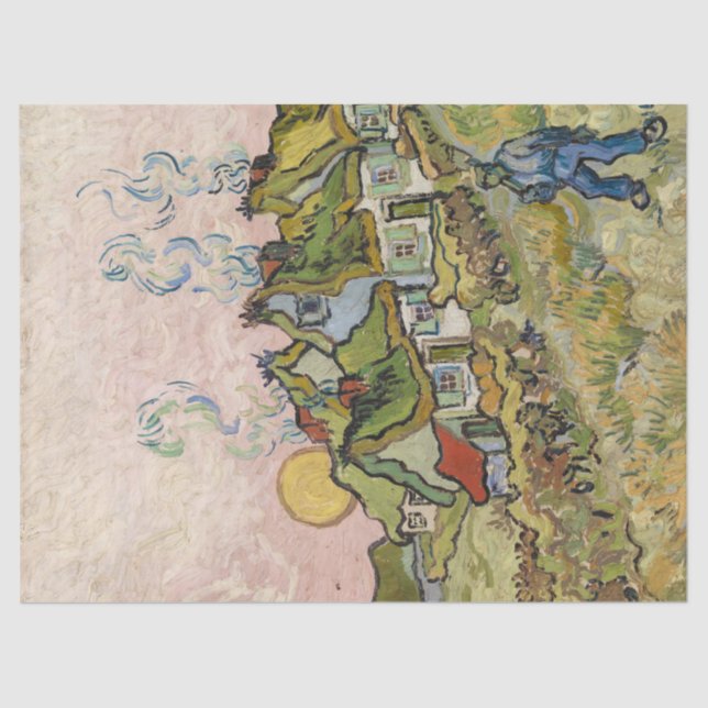 Papel De Seda Casas y figura de Vincent van Gogh (Anverso)