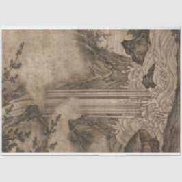 Papel De Seda Cascada (arte paisajístico japonés) (Kano Motonobu