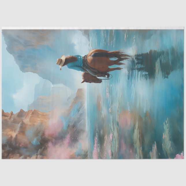 Papel De Seda Cascada de Cowgirl (Anverso)