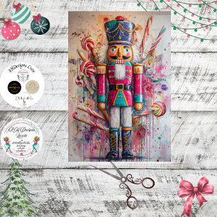 Papel De Seda Cascanueces de caramelo decoupage Ted Chaqueta Roj