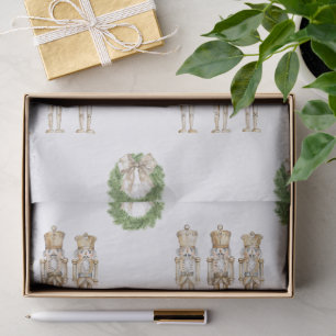 Papel De Seda Cascanueces de Navidad dorado